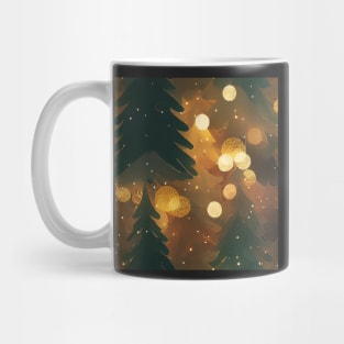 Festive Christmas Tree with Twinkle Lights and Bokeh Mug